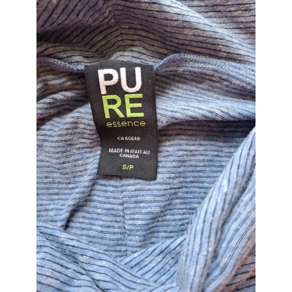 Pure Essence Women Tunic Top SP Blue Sleeveless Button Front Cowl Neck Lagenlook - Picture 3 of 7